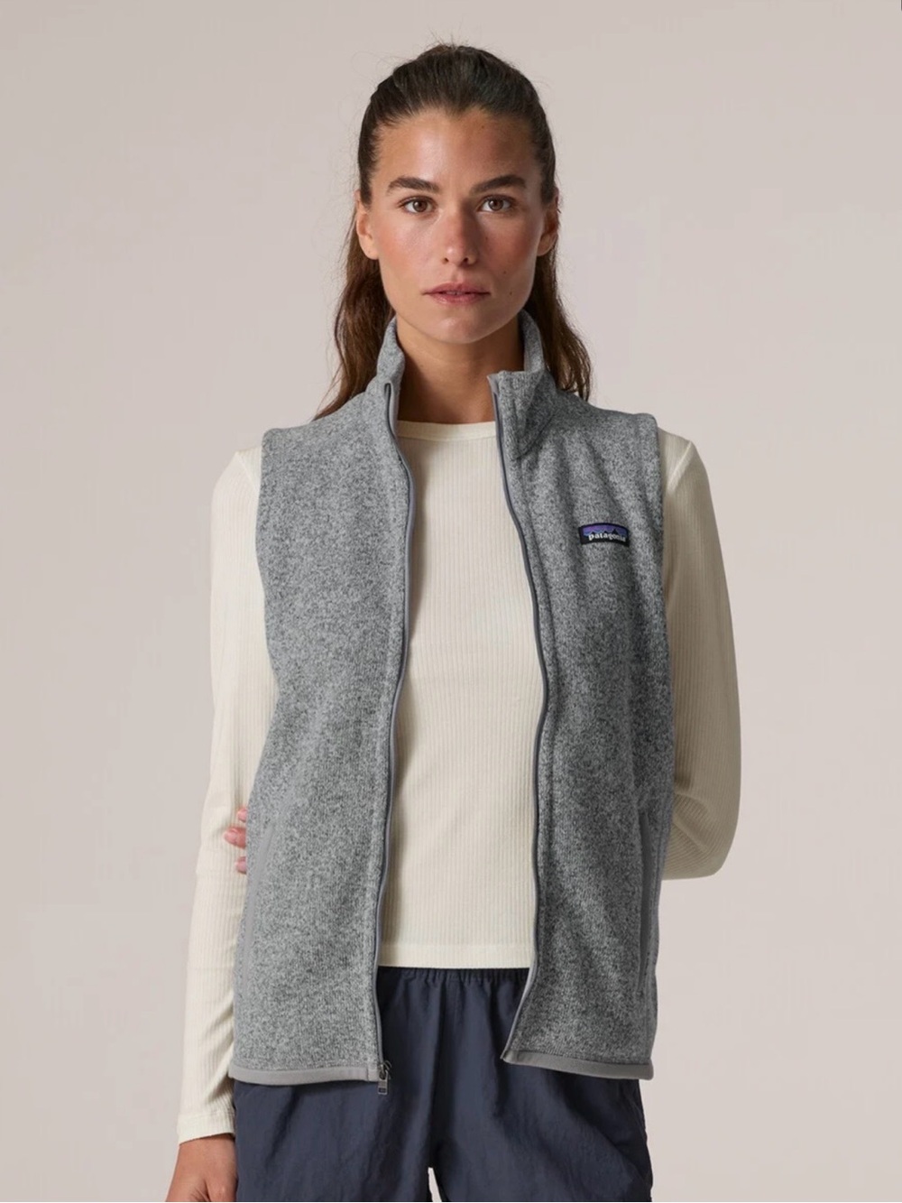 Patagonia Heather Gray Women's Fleece Vest